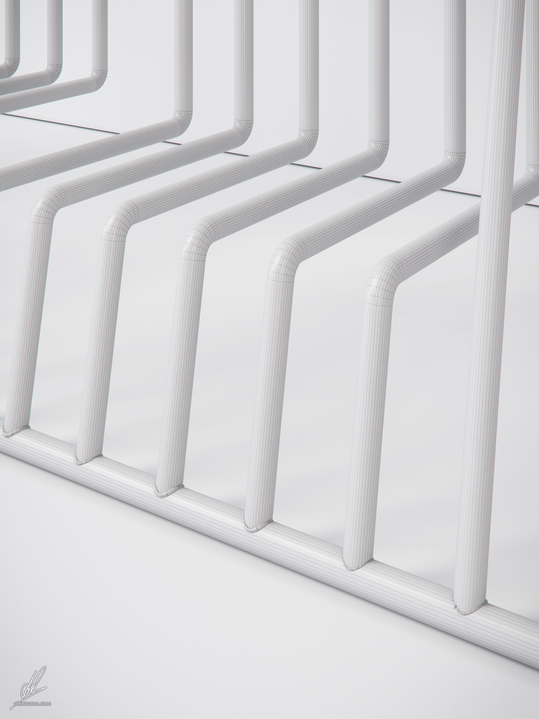 Iron shelf 3D model_11