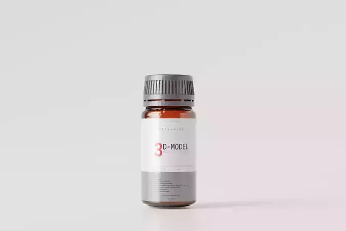 Amber Glass Cosmetic or Medicine Packaging Bottle