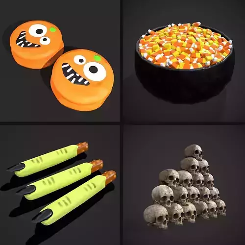 Halloween Prop Mix One 3D Model Collection
