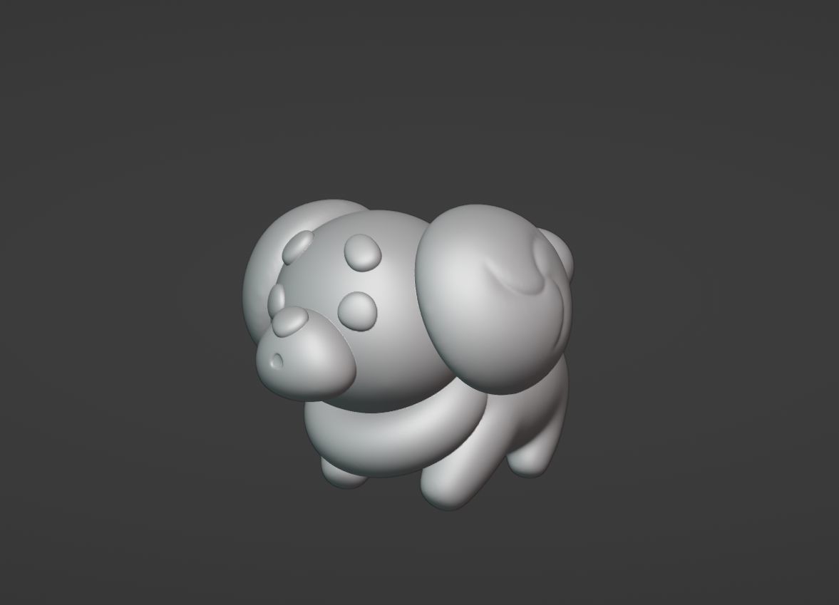Fidough - 3D print - Pokemon Scarlet Violet 3D print model_4