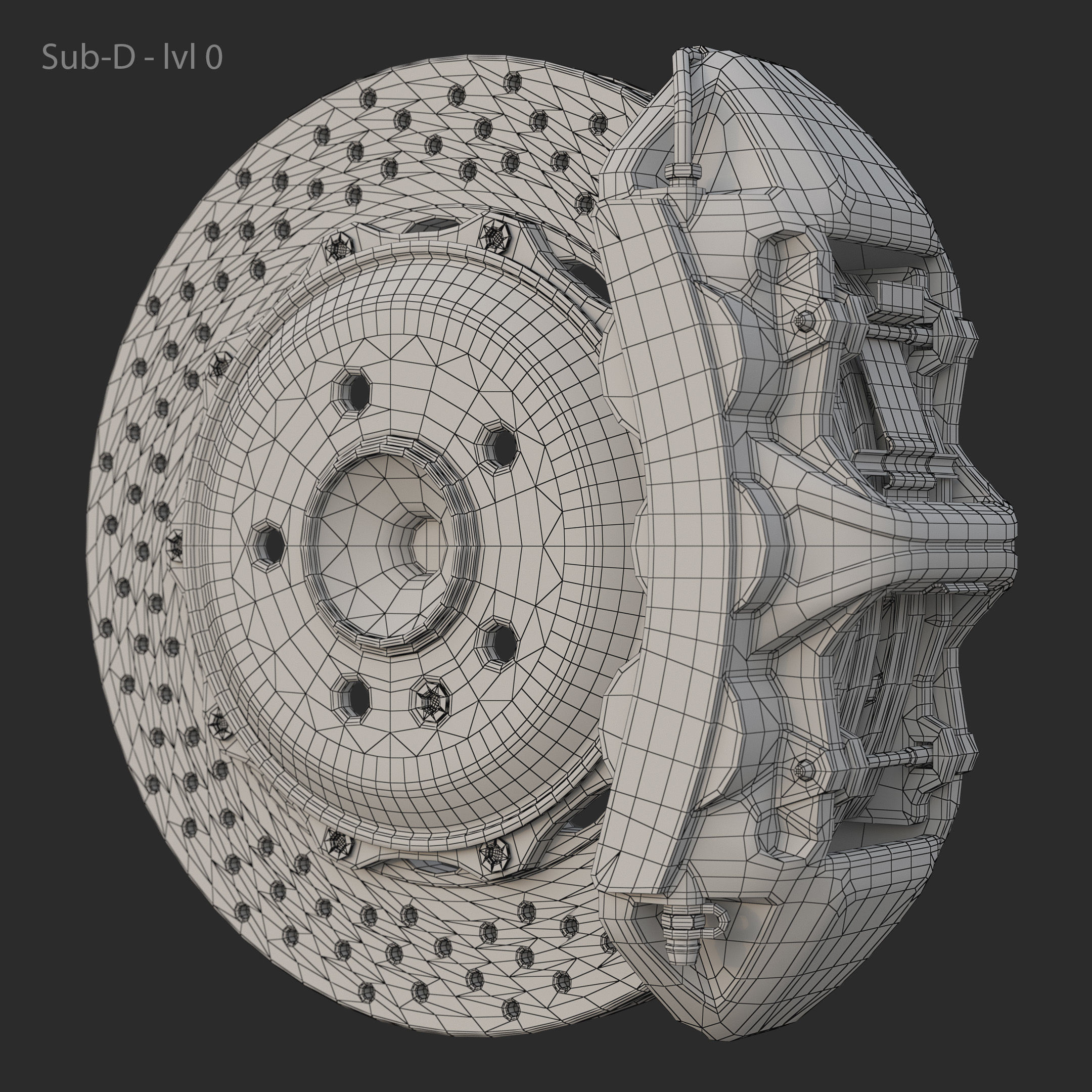 Brakes Brembo 6 Pots SubD 3D model_17