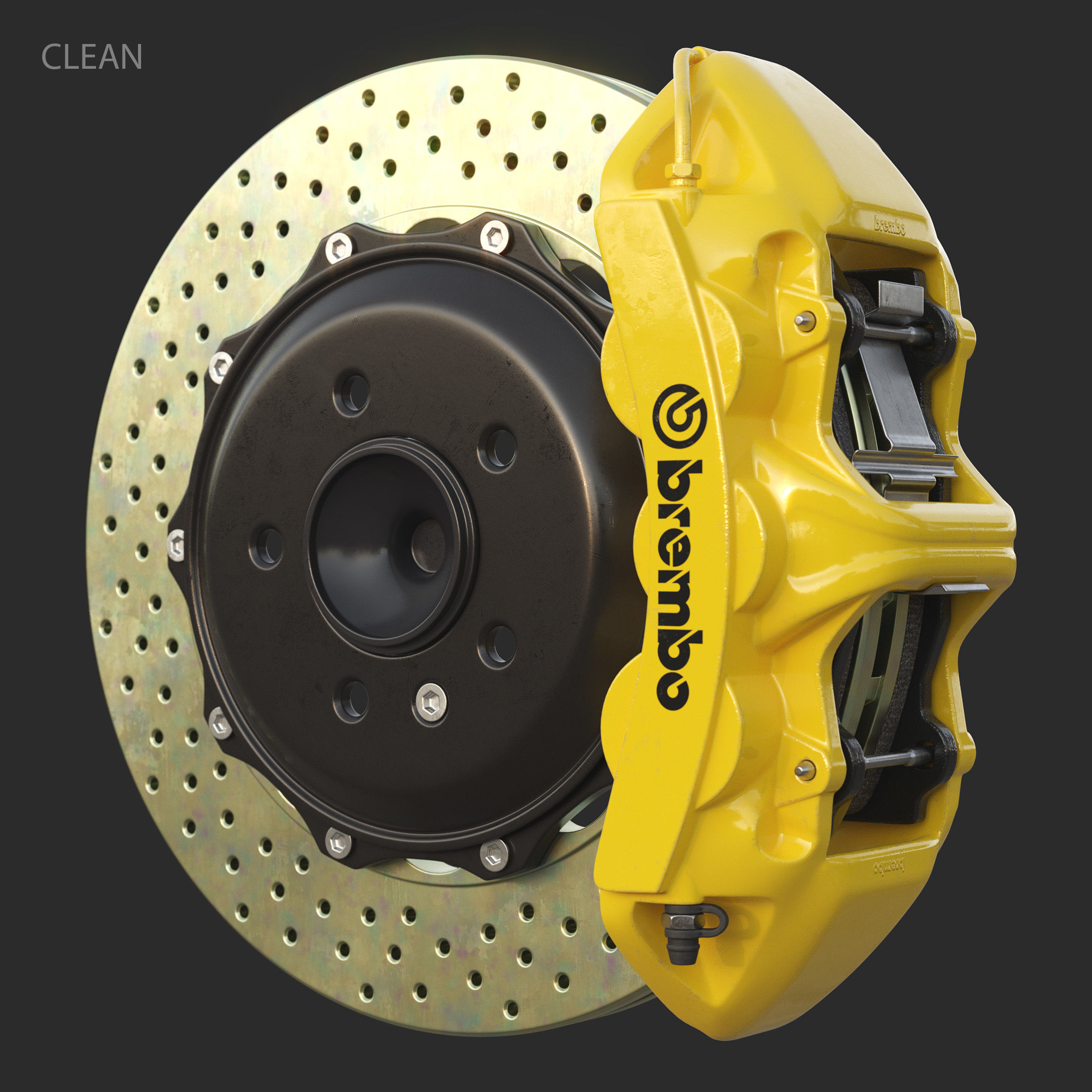 Brakes Brembo 6 Pots SubD 3D model_14