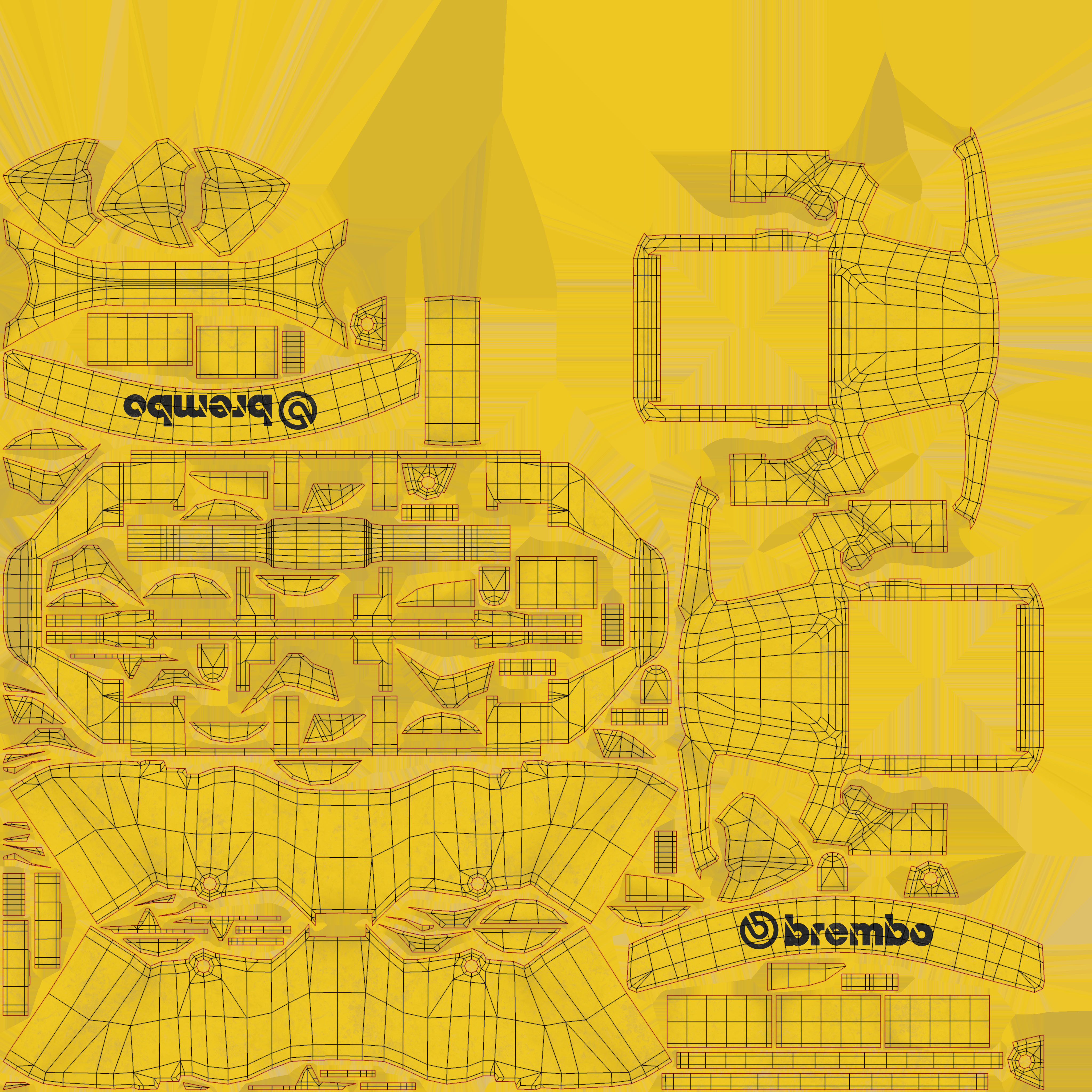 Brakes Brembo 6 Pots SubD 3D model_22