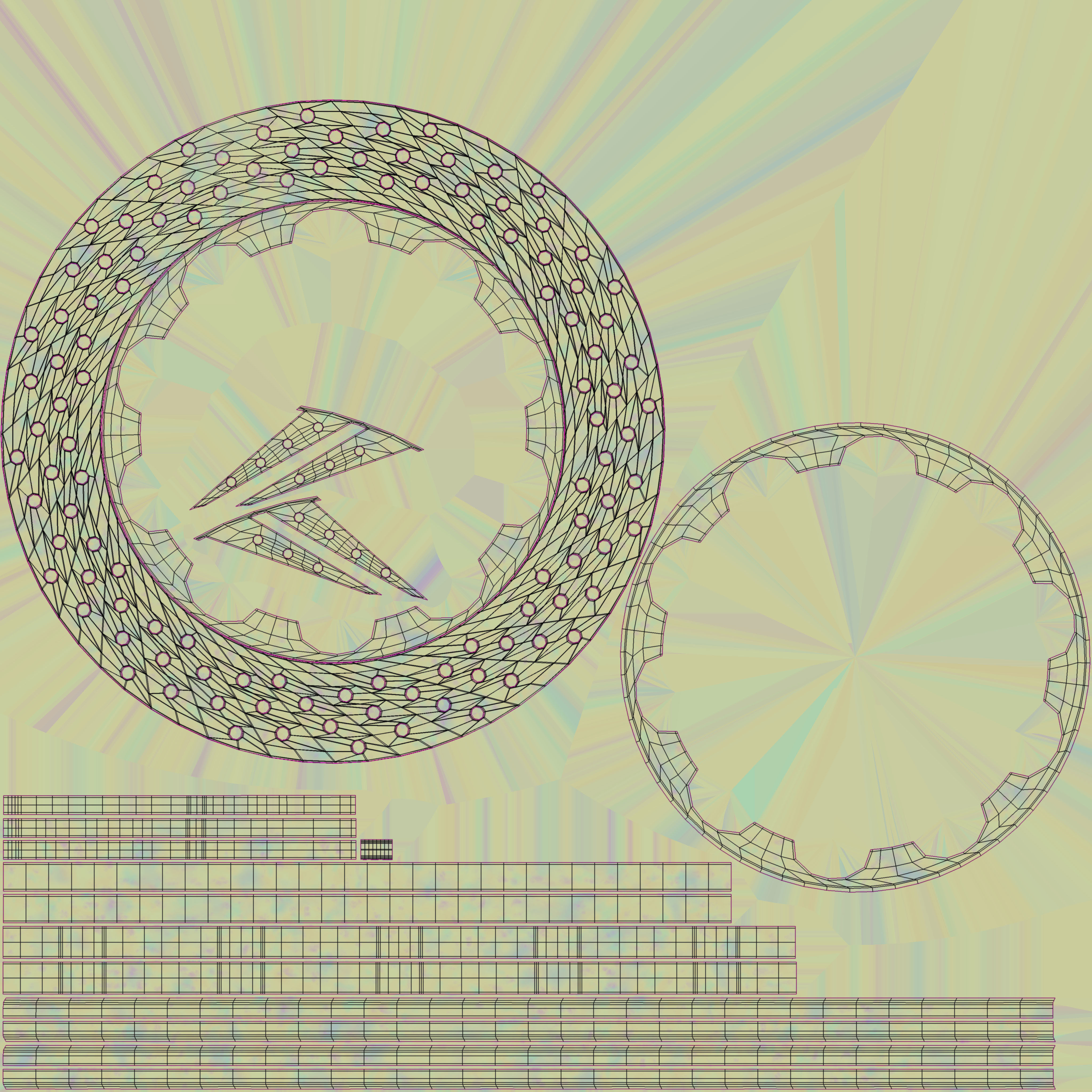 Brakes Brembo 6 Pots SubD 3D model_21