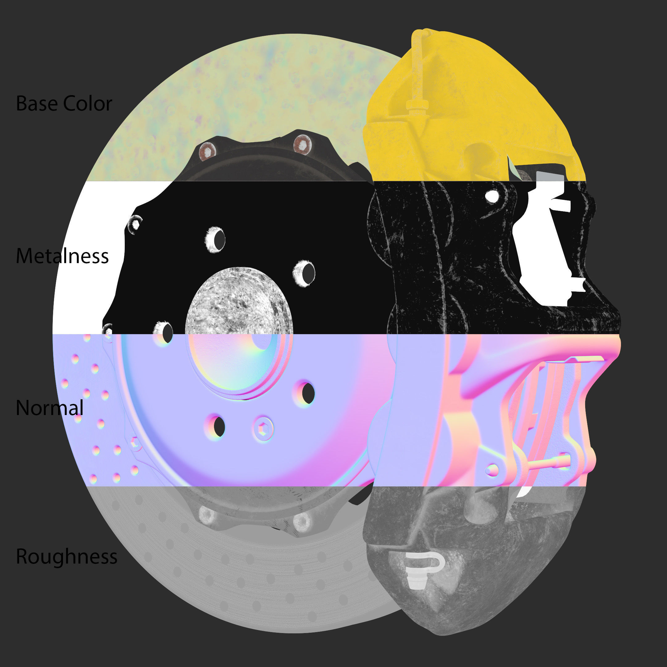Brakes Brembo 6 Pots SubD 3D model_19