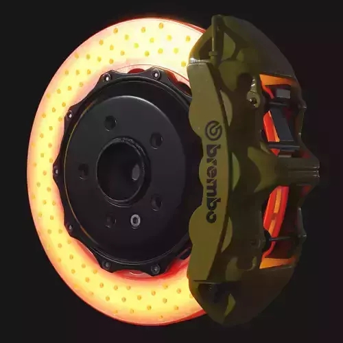 Brakes Brembo 6 Pots SubD 3D model