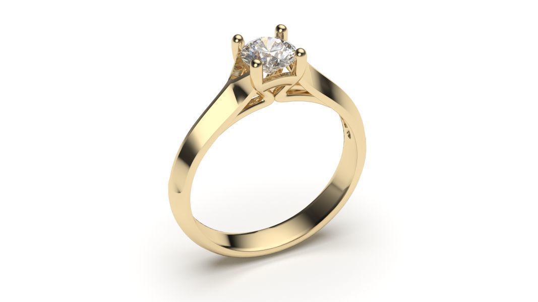 solitaire with ring sizes  8 part S109 3D print model_6