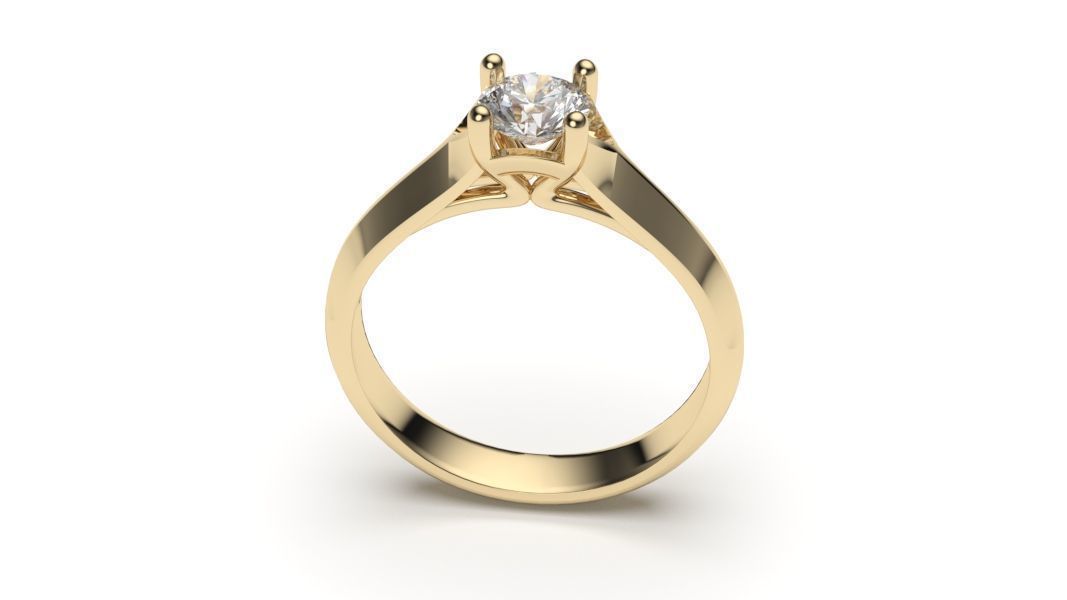 solitaire with ring sizes  8 part S109 3D print model_7