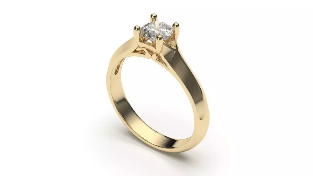 solitaire with ring sizes  8 part S109 3D print model_0
