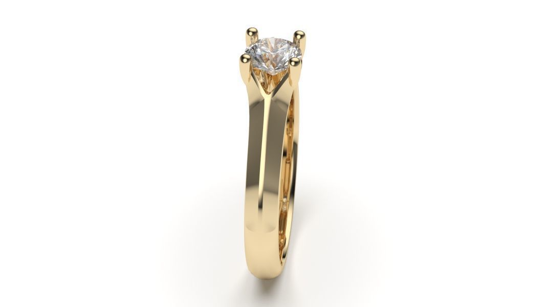 solitaire with ring sizes  8 part S109 3D print model_4