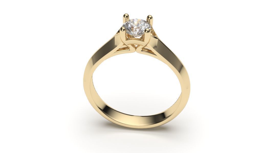 solitaire with ring sizes  8 part S109 3D print model_3