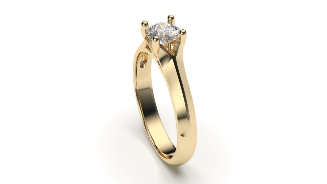solitaire with ring sizes  8 part S109 3D print model_9