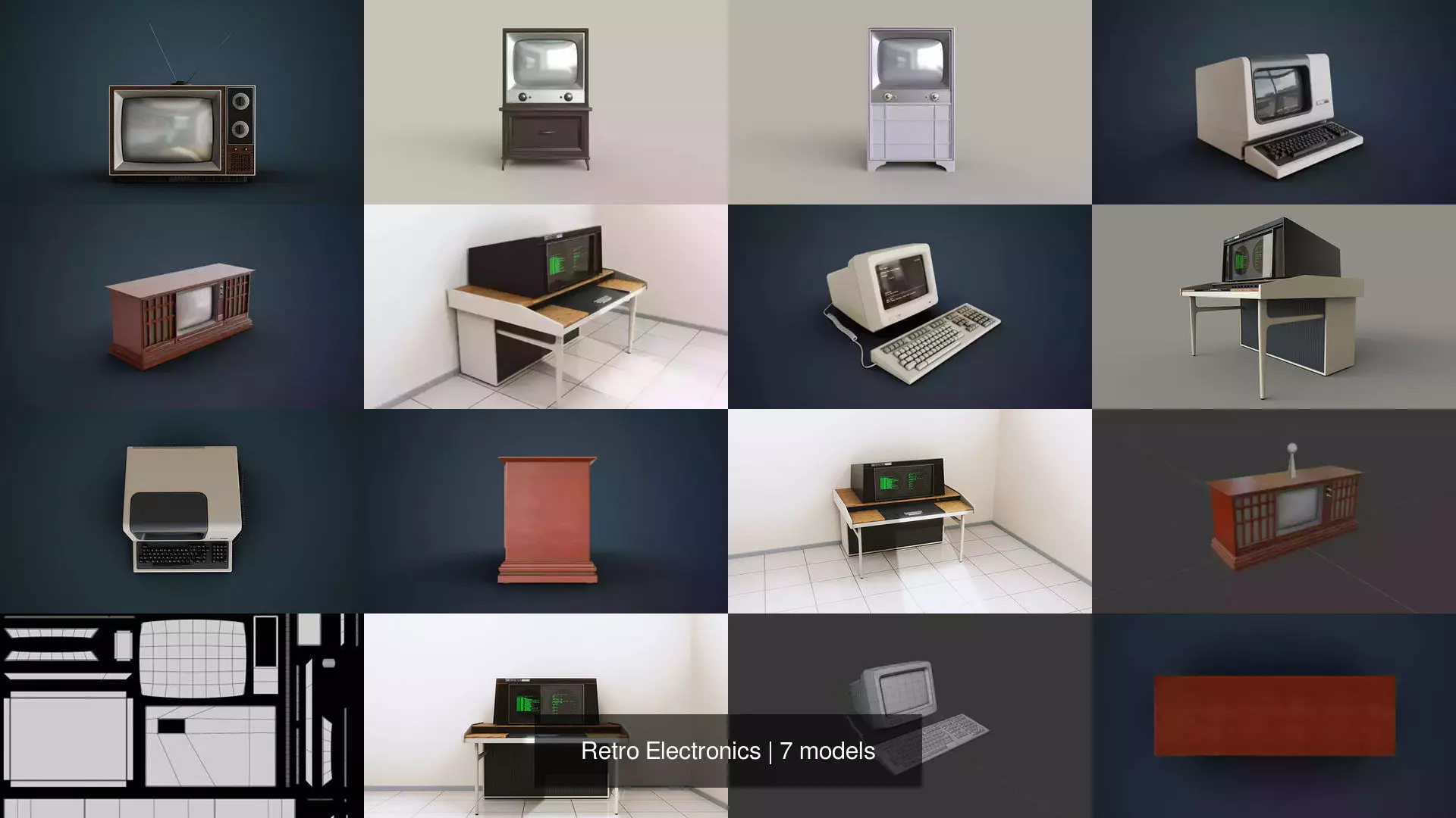 Retro Electronics 3D Model Collection_1