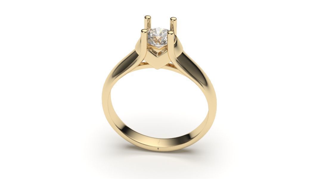 solitaire with ring sizes  8 part S110 3D print model_3