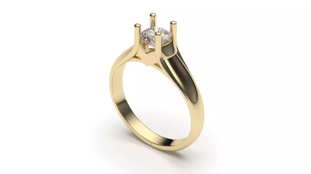solitaire with ring sizes  8 part S110 3D print model_0