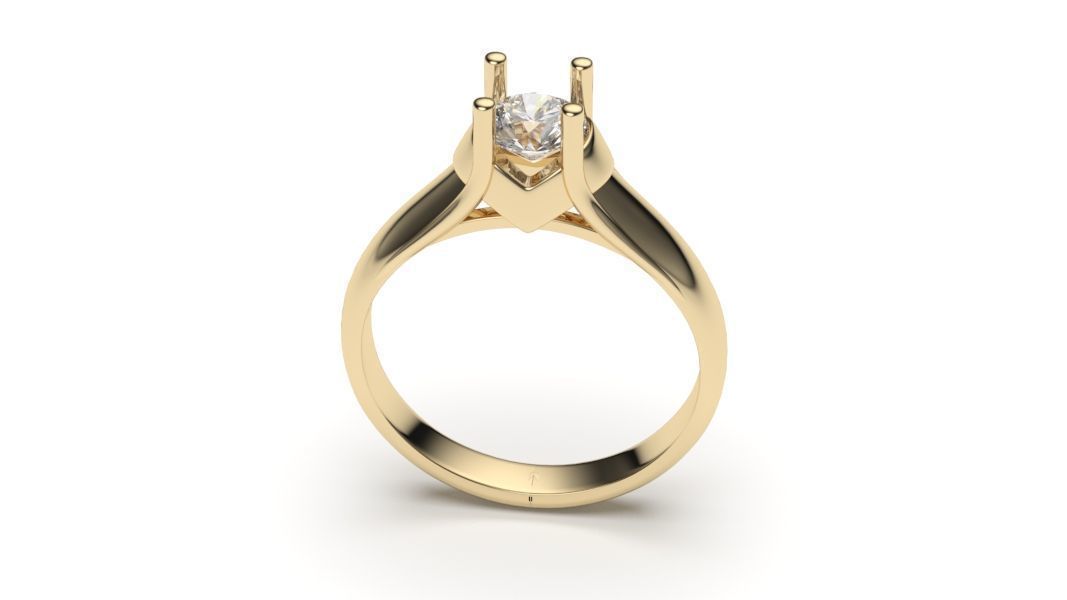solitaire with ring sizes  8 part S110 3D print model_7
