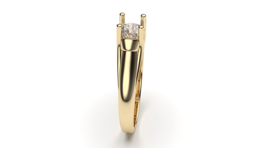 solitaire with ring sizes  8 part S110 3D print model_4