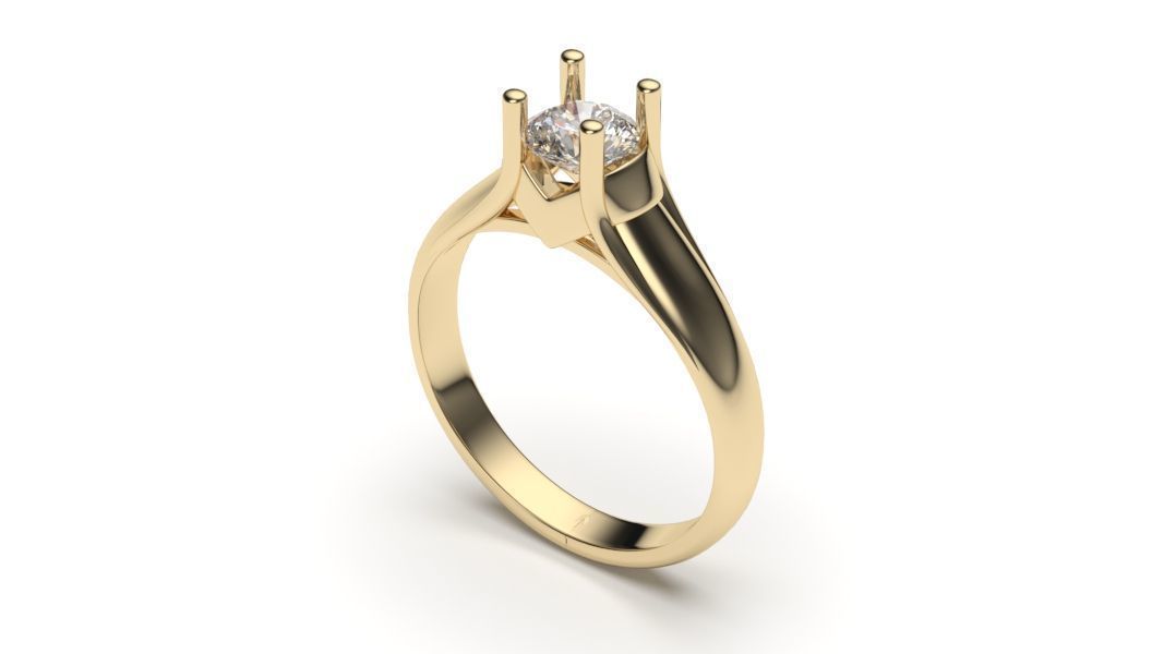 solitaire with ring sizes  8 part S110 3D print model_8