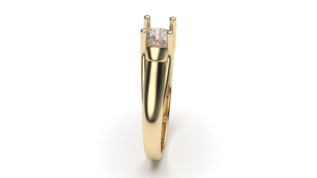 solitaire with ring sizes  8 part S110 3D print model_10