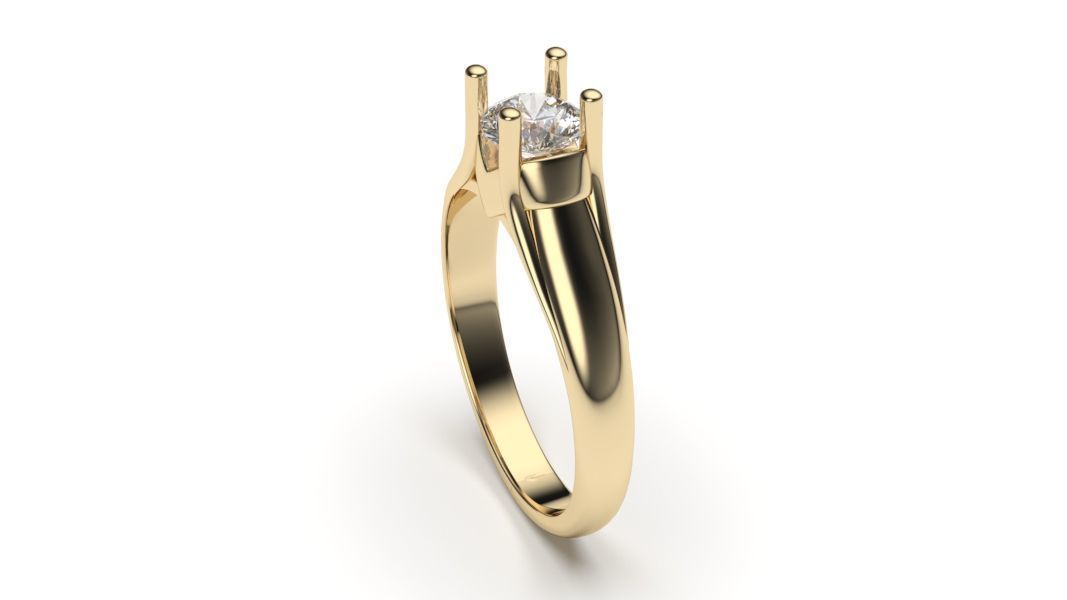 solitaire with ring sizes  8 part S110 3D print model_1