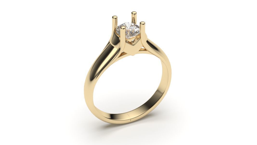solitaire with ring sizes  8 part S110 3D print model_2
