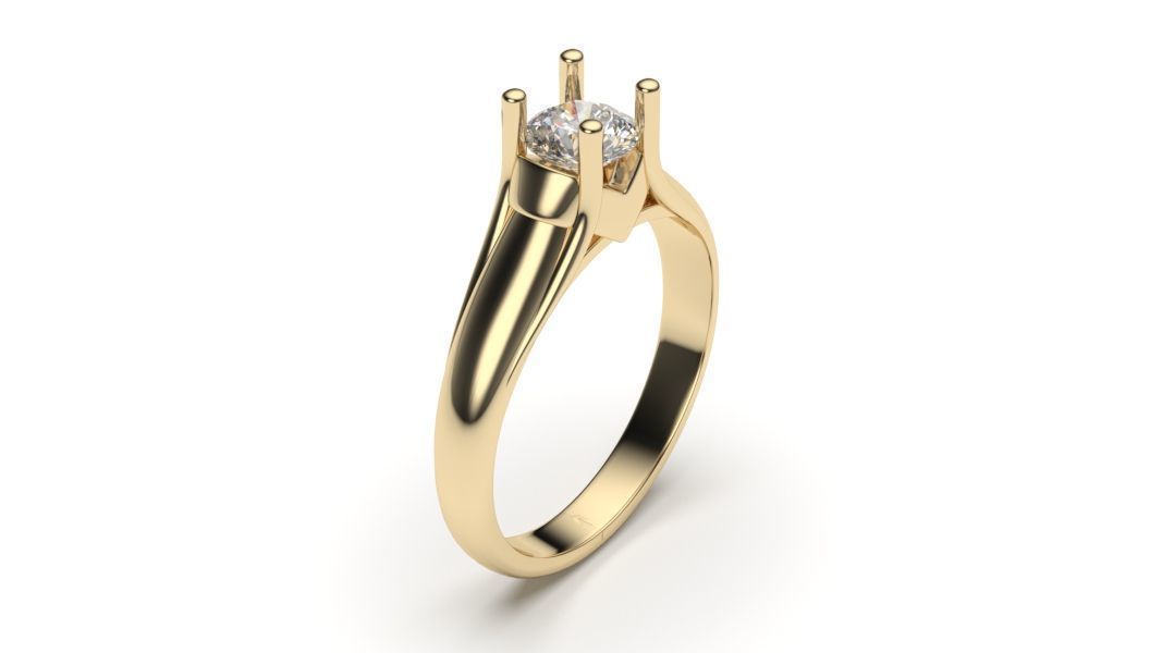 solitaire with ring sizes  8 part S110 3D print model_5