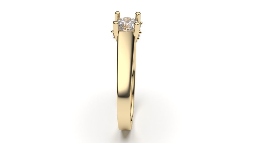 solitaire with ring sizes  8 part S111 3D print model_10