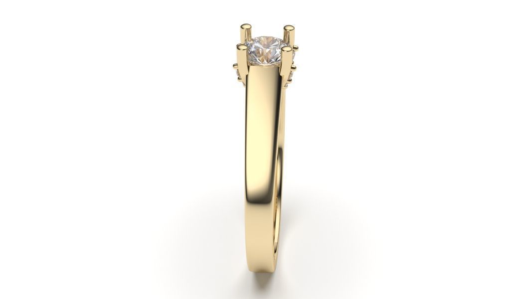 solitaire with ring sizes  8 part S111 3D print model_4