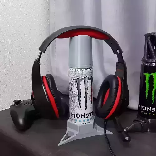 Headphone Stand using Monster Energy can HEX 3D print model
