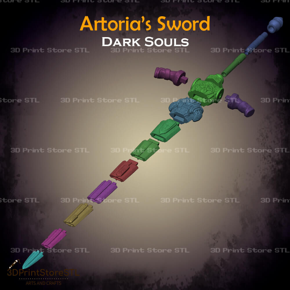 Artorias Sword Cosplay Dark Soul - STL File 3D print model_4