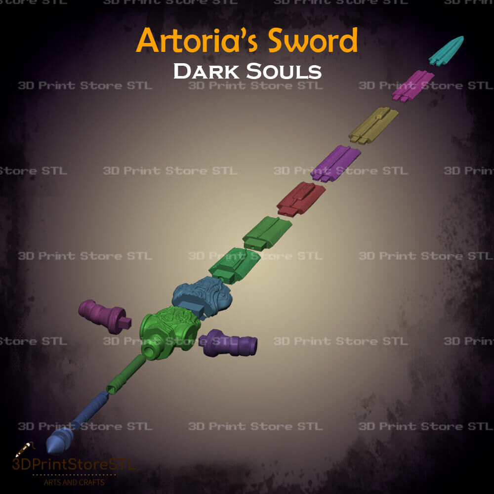 Artorias Sword Cosplay Dark Soul - STL File 3D print model_5