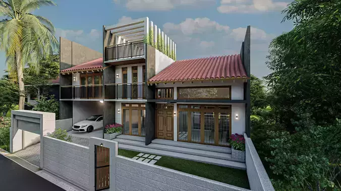 Sri Lankan house  3D model