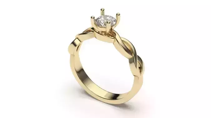 solitaire with ring sizes  8 part S116