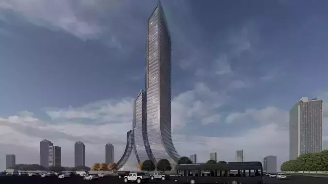 Skyscraper futuristic in beijing