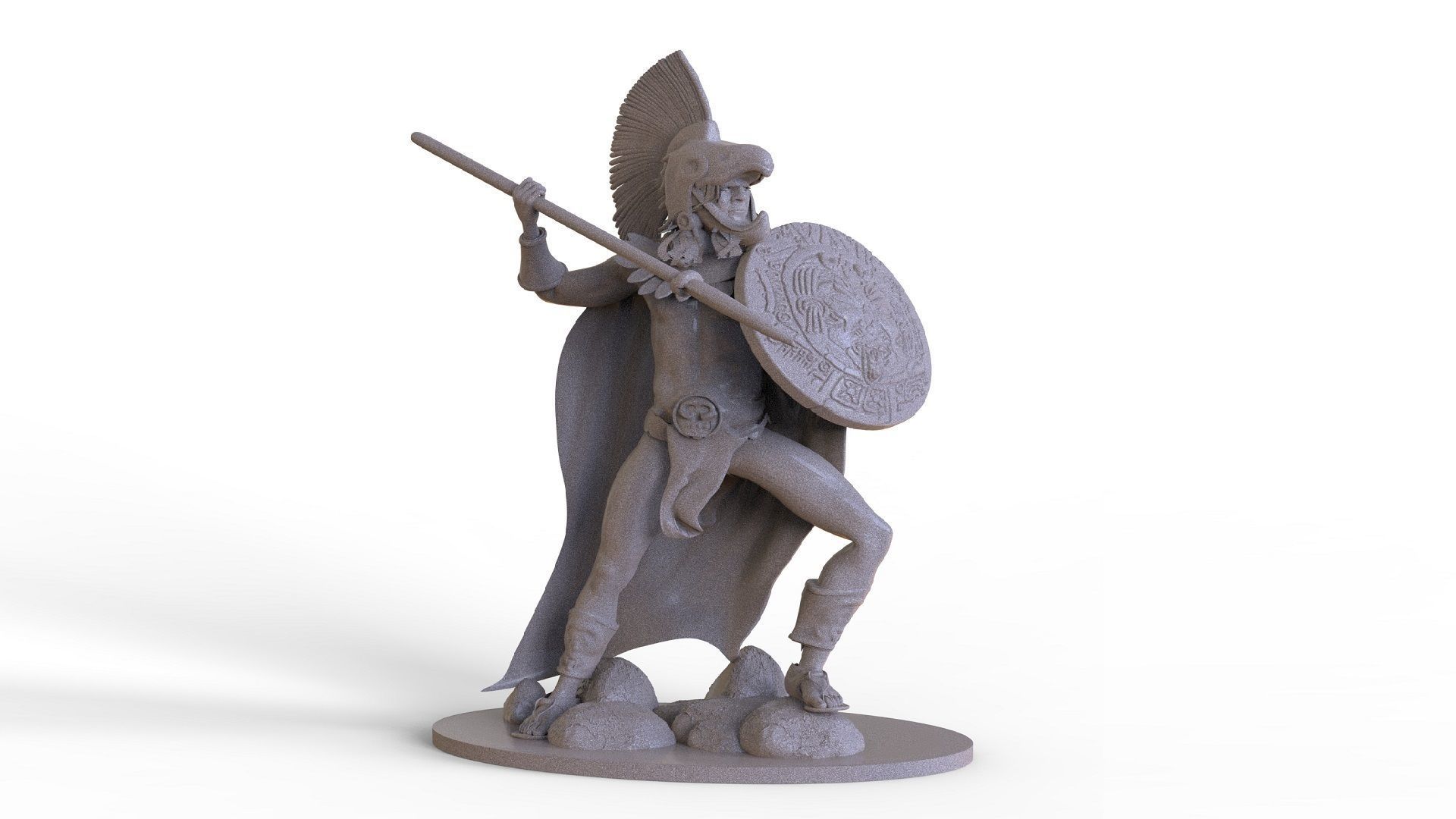  The Eagle Aztec Warrior  3D print model_1