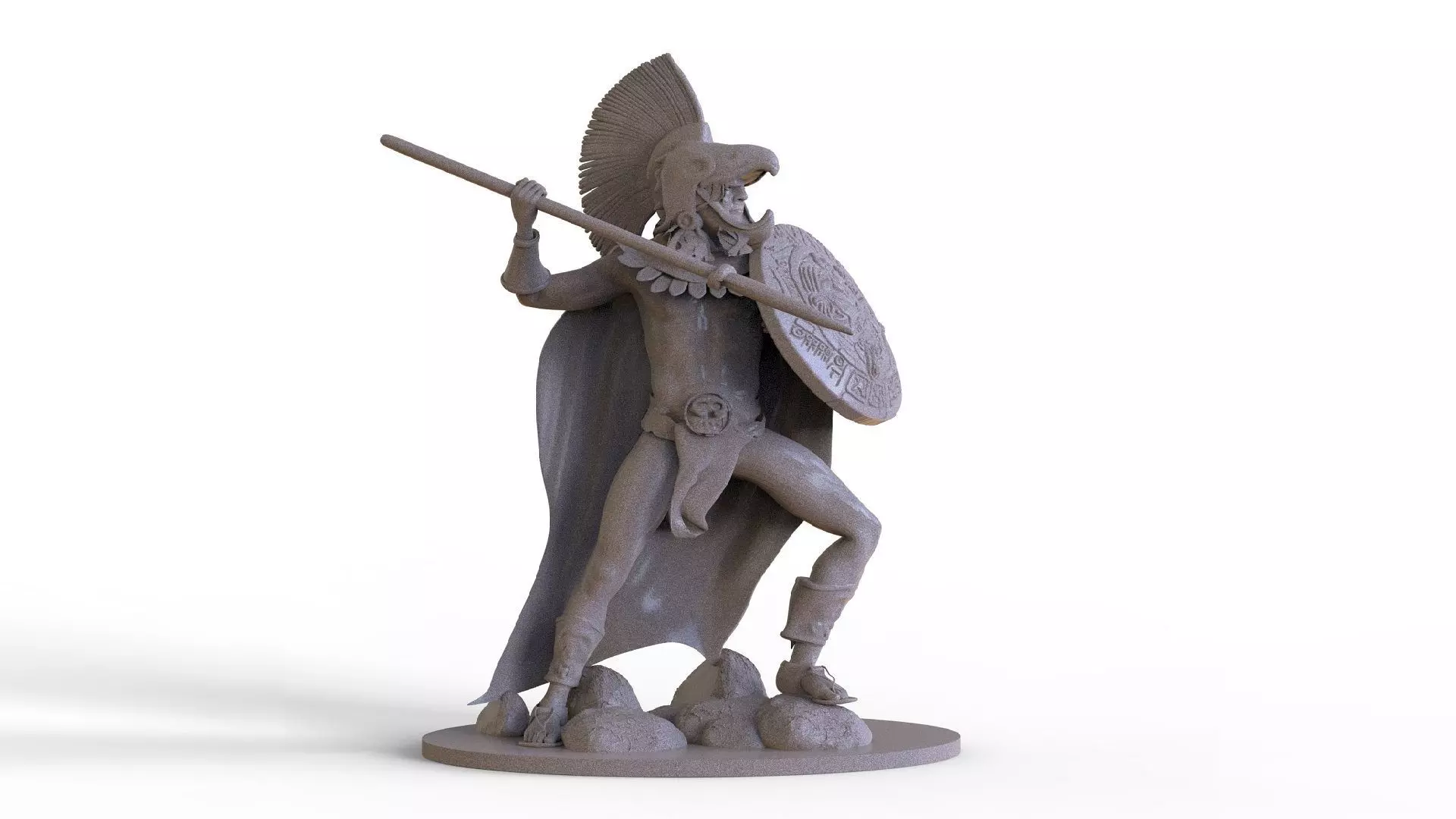  The Eagle Aztec Warrior  3D print model_0