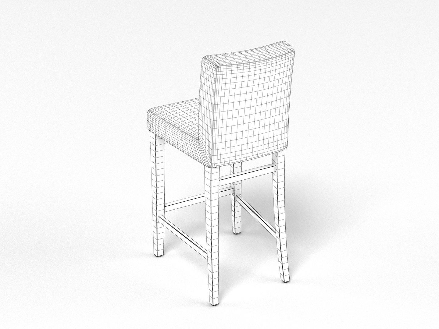 Generic Breakfast Bar Stool 3D model_9
