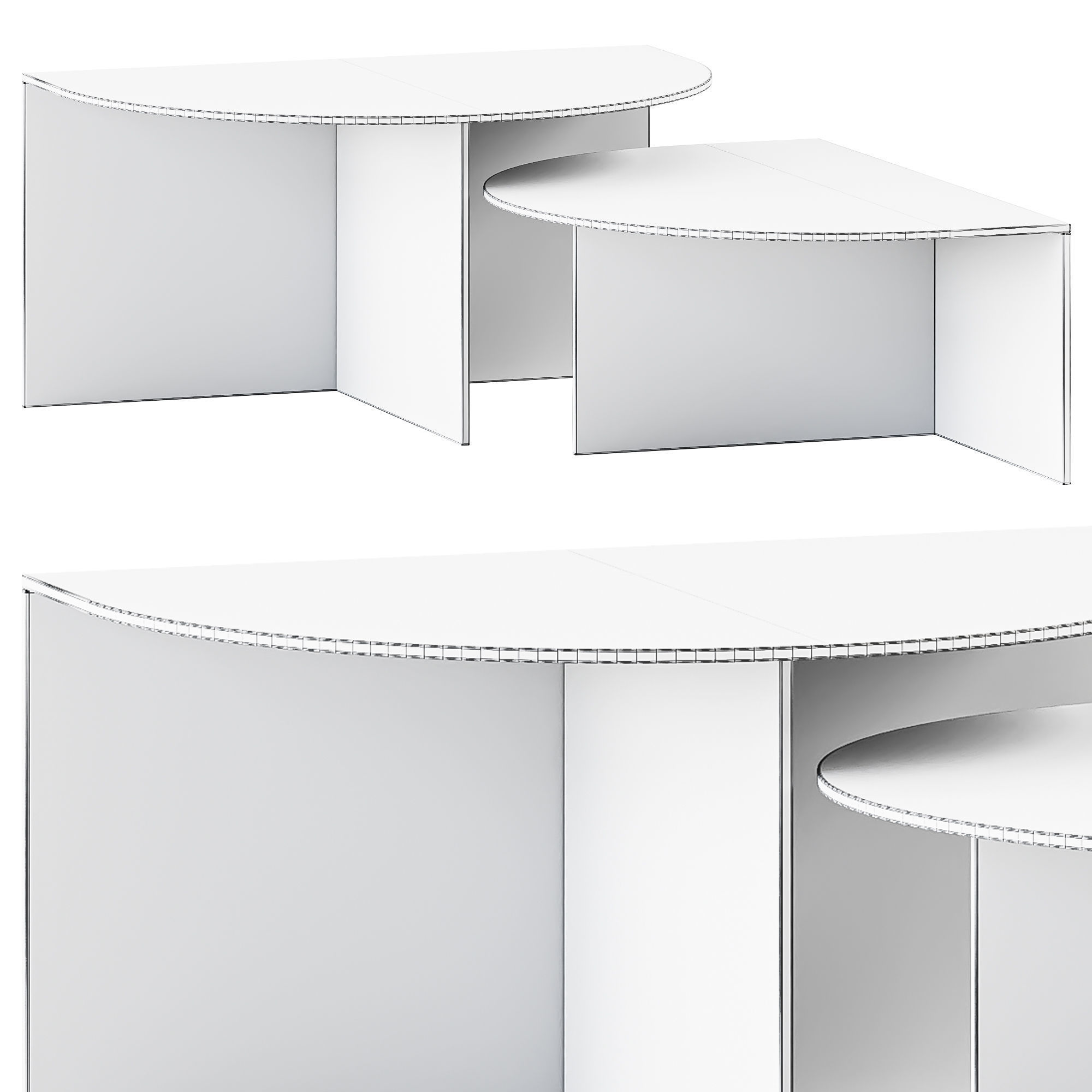 Botero Glass coffee table by NICOLINE 3D model_1