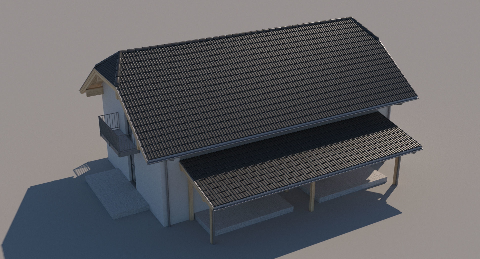 Generic Semi Detached House 014 3D model_5