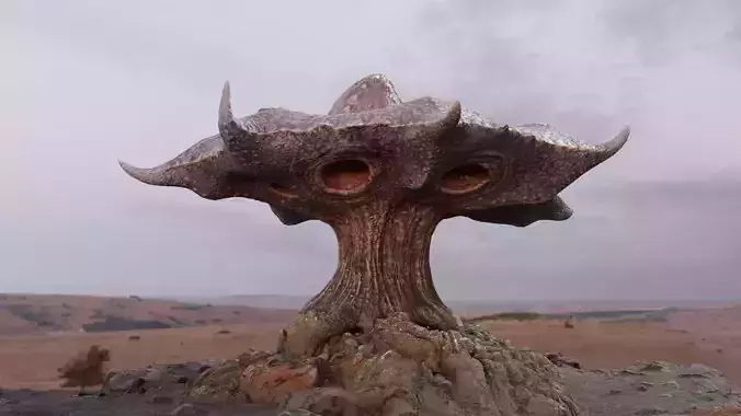 Alien Mushroom Plant Low-poly 3D model