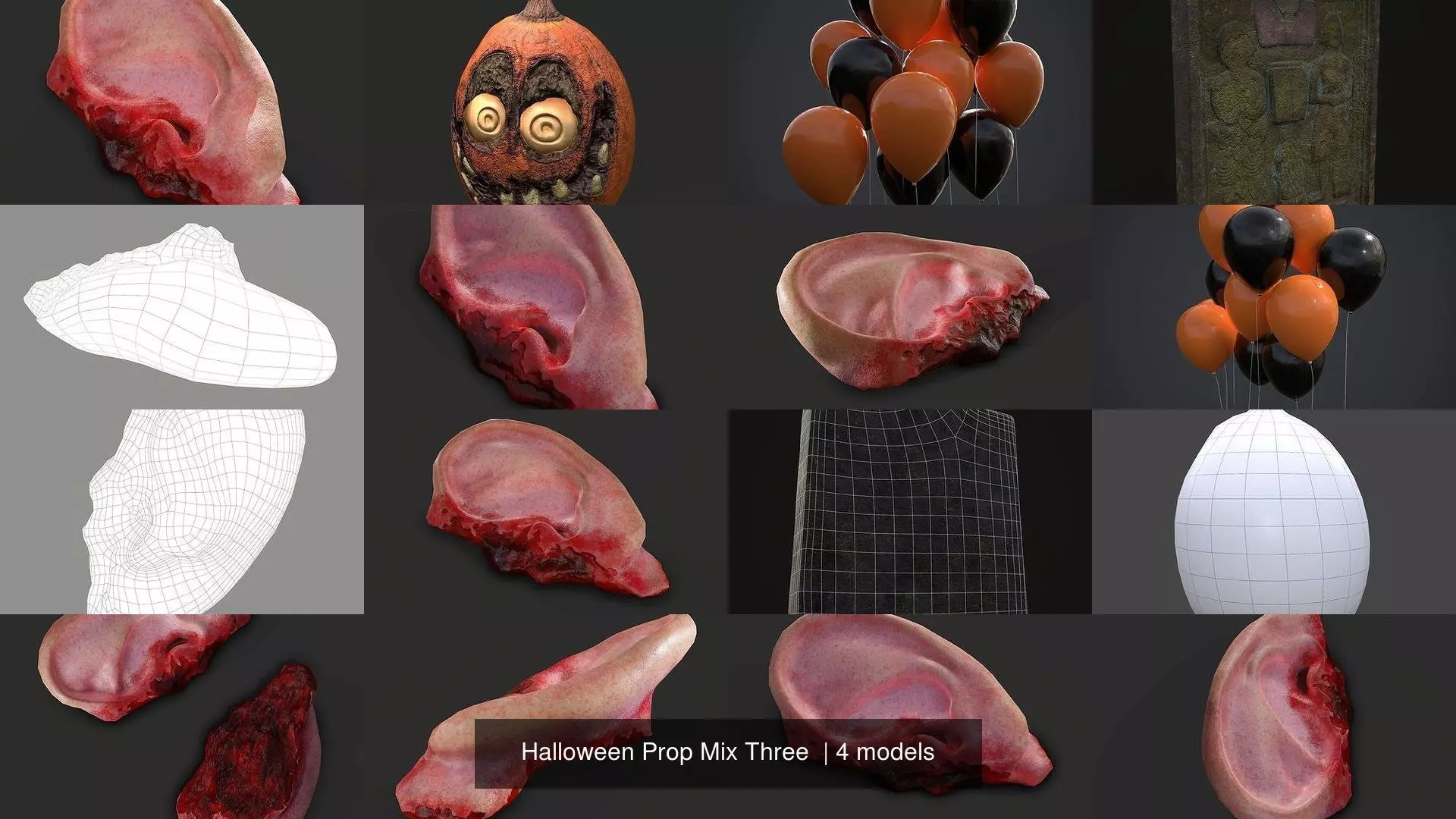 Halloween Prop Mix Three  3D Model Collection_5