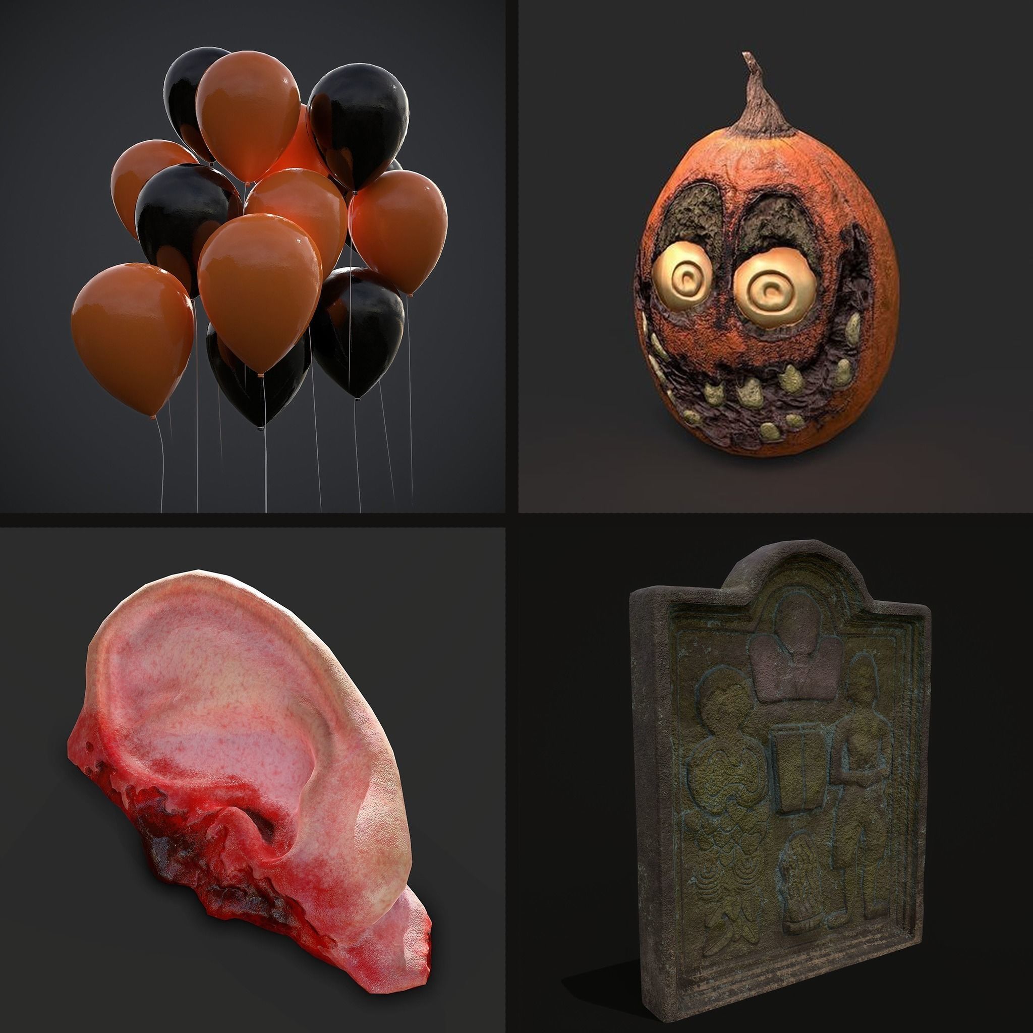 Halloween Prop Mix Three  3D Model Collection_6
