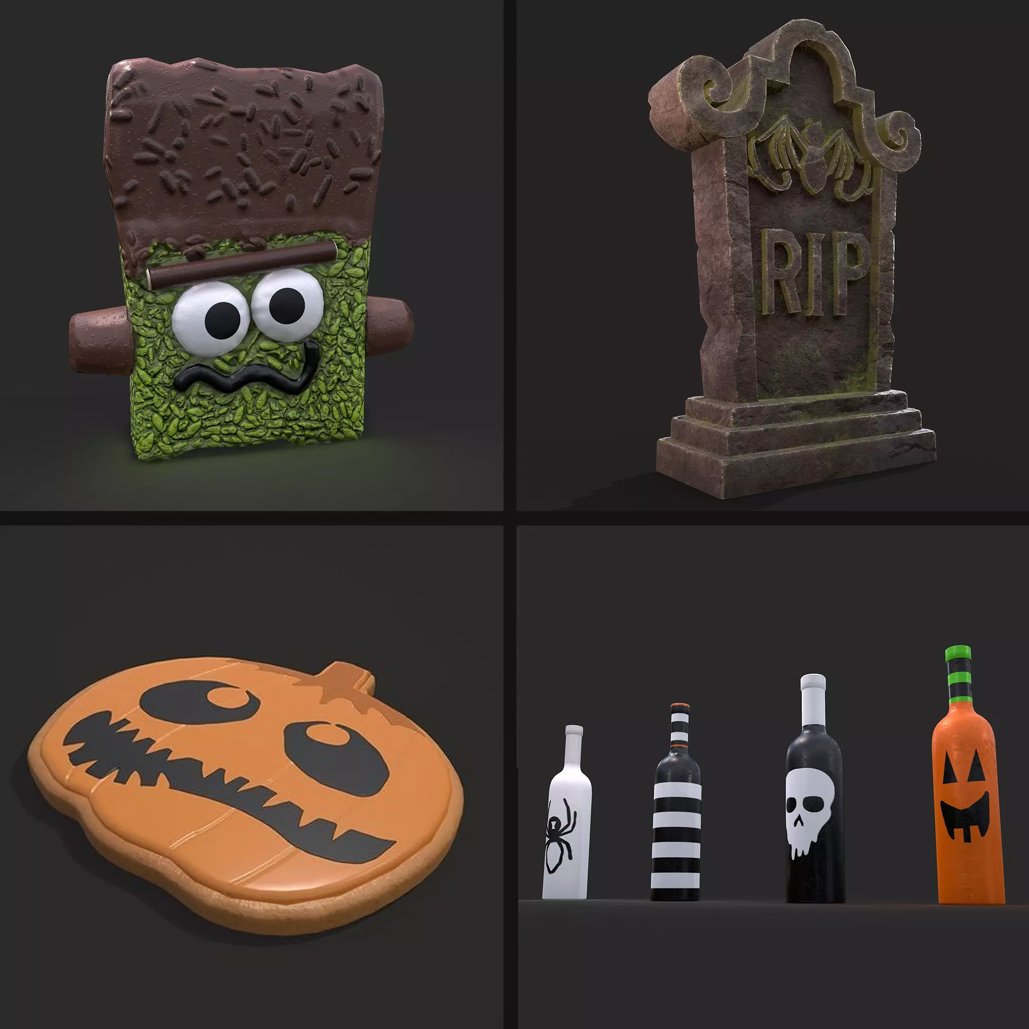 Halloween Prop Mix Four 3D Model Collection_0