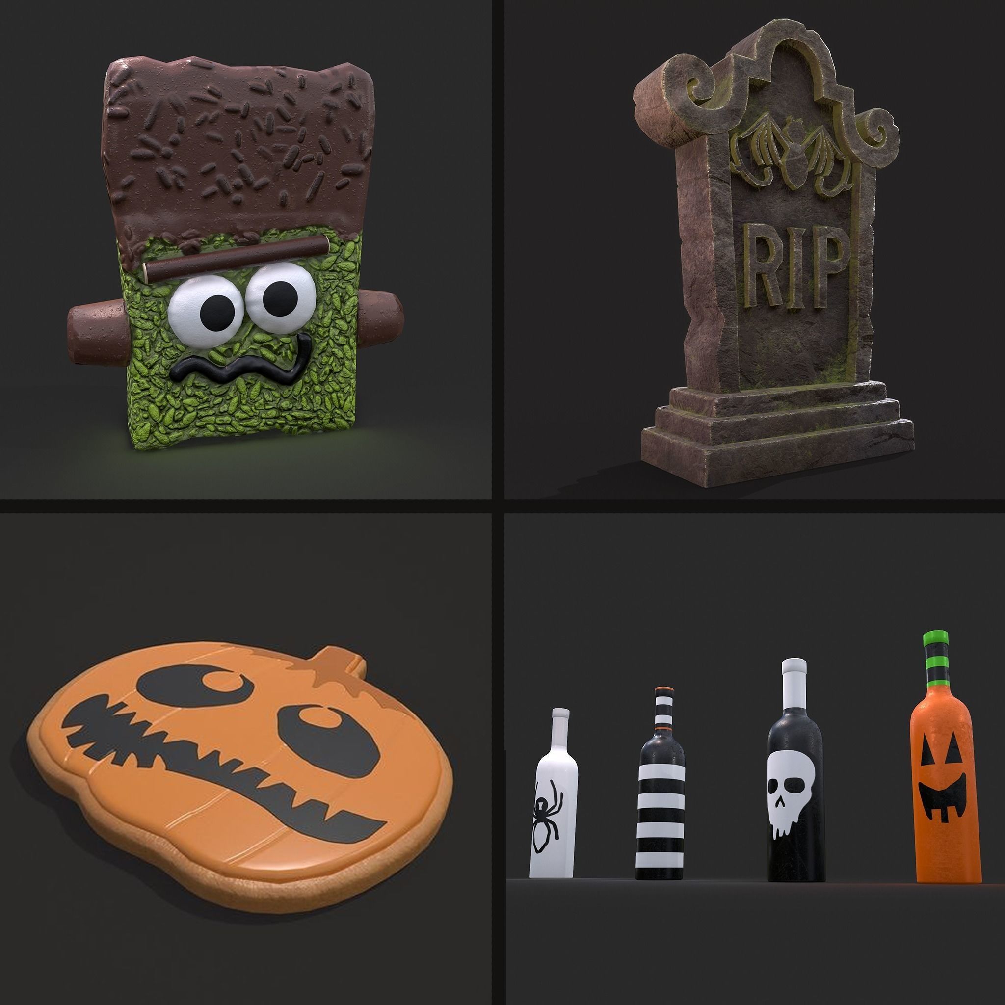 Halloween Prop Mix Four 3D Model Collection_6