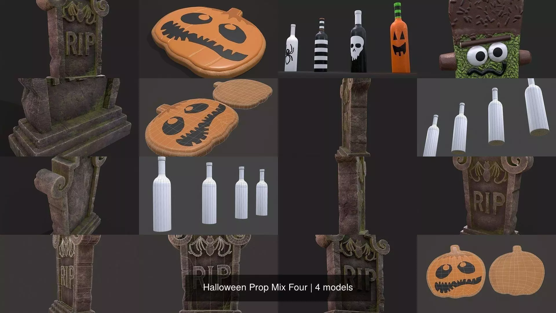 Halloween Prop Mix Four 3D Model Collection_5
