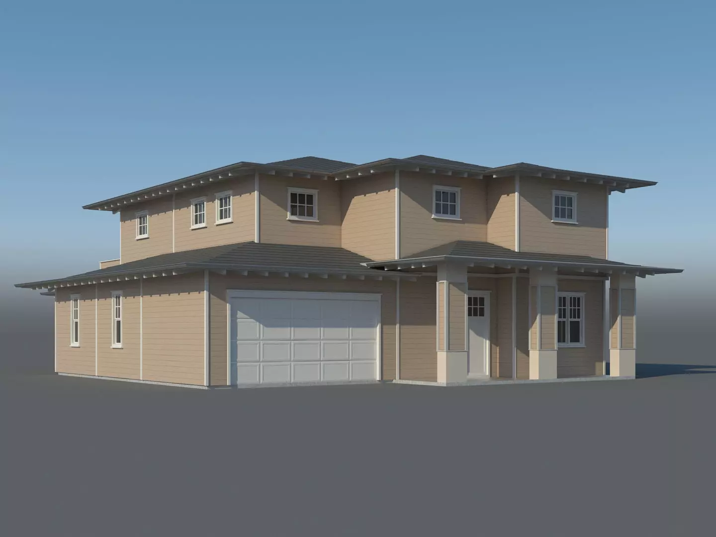 Generic House 007 3D model_0