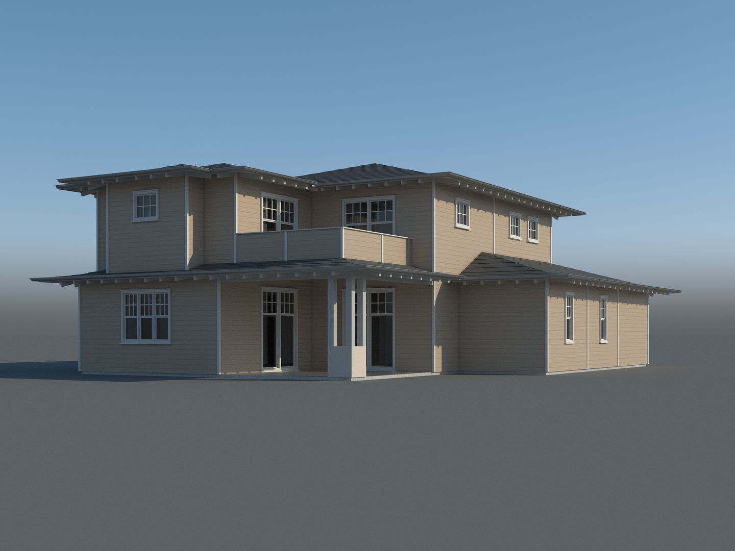 Generic House 007 3D model_2