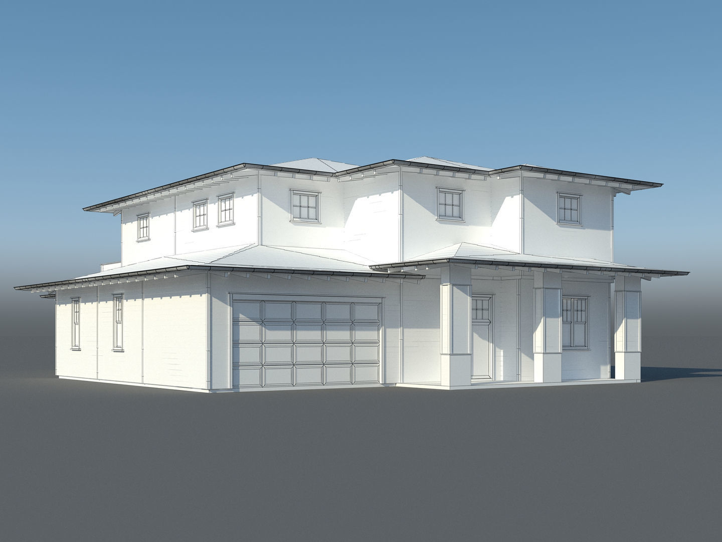Generic House 007 3D model_6