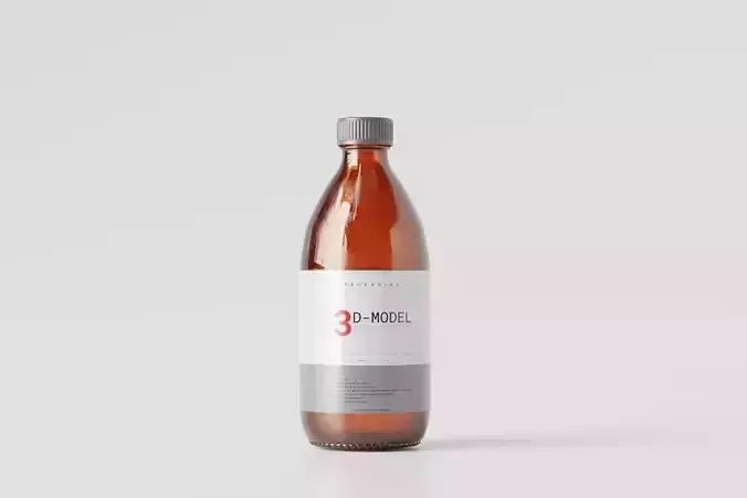 Amber Glass Cosmetic or Medicine Packaging Bottle