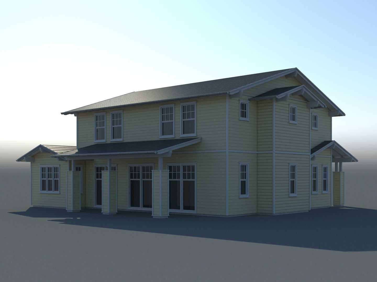 Generic House 002 3D model_8